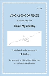 Sing a Song of Peace Two-Part choral sheet music cover Thumbnail